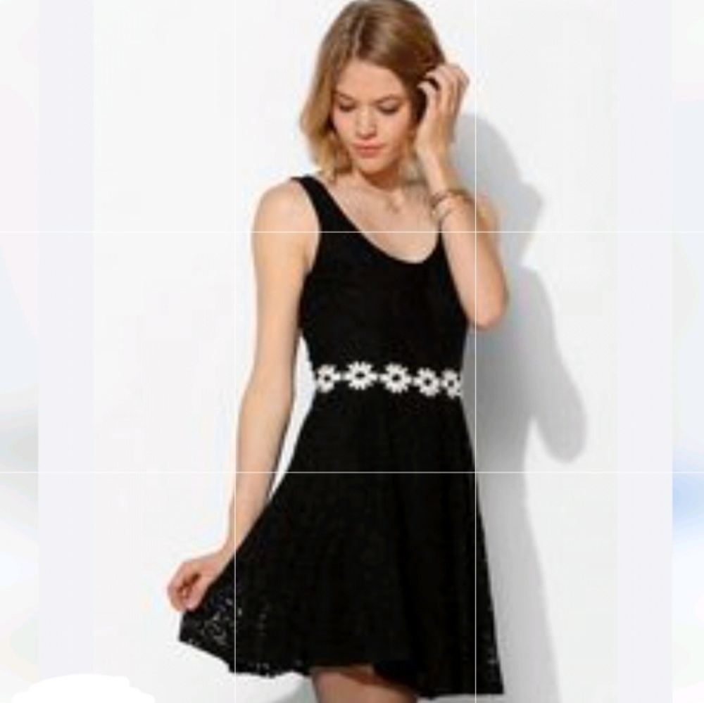 Heart Soul Lace Black Mini Dress